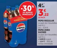 PEPSI REGULAR / ZERO SUCRES
