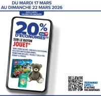 20% d'économies sur le rayon JOUET