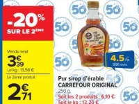 Pur sirop d'rable CARREFOUR ORIGINAL