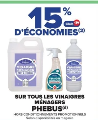Vinaigres ménagers Phebus