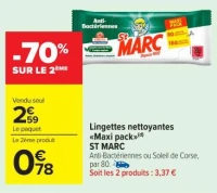 Lingettes nettoyantes «Maxi pack» ST MARC