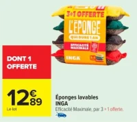 Éponges lavables INGA