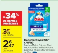 Bloc gel nettoyant WC CANARD