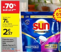 Capsules pour lave-vaisselle SUN Absolu Tout en 1