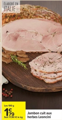Jambon cuit aux herbes Leoncini