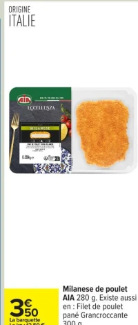 Milanese de poulet AIA