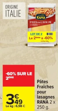 Pâtes Fraîches pour lasagnes RANA