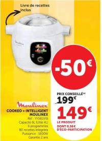 Cookeo + Intelligent Moulinex Réf : YY5815FB