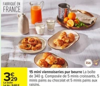 15 mini viennoiseries pur beurre