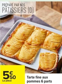 Tarte fine aux pommes 6 parts