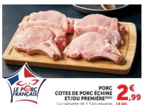 COTES DE PORC ECHINE ET/OU PREMIÈRE
