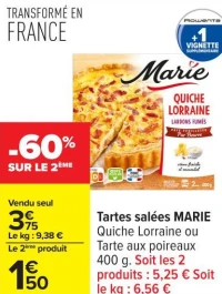Tartes salées MARIE