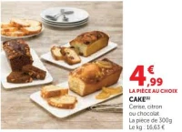 Cake (Cerise, citron ou chocolat)