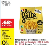 Frites fraîches précuites Lunor