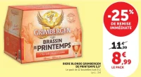 BIERE BLONDE GRIMBERGEN DE PRINTEMPS 5,5° Le pack de 12 bouteilles