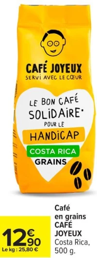 Caf  en grains CAF  JOYEUX Costa Rica