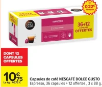 Capsules de caf  NESCAF  DOLCE GUSTO Espresso
