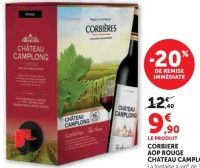 CORBIERE AOP ROUGE CHATEAU CAMPLONG La fontaine à vin de 3 L