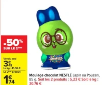 Moulage chocolat NESTL&Eacute; Lapin ou Poussin