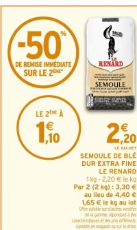 SEMOULE DE BLÉ DUR EXTRA FINE