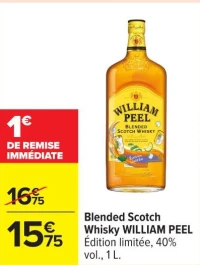 Blended Scotch Whisky WILLIAM PEEL Édition limitée, 40% vol., 1 L.