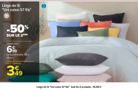 Linge de lit "Uni coton 57 fils"