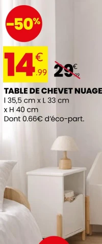 TABLE DE CHEVET NUAGE
