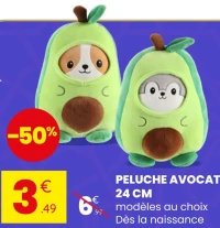 PELUCHE AVOCAT 24 CM