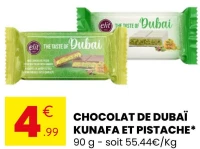 CHOCOLAT DE DUBAÏ KUNAFA ET PISTACHE