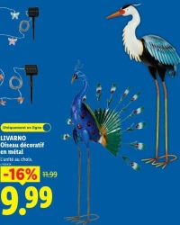 LIVARNO Oiseau décoratif en métal