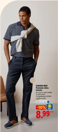 ESMARA MEN Pantalon chino homme