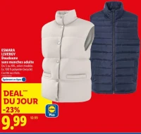 ESMARA LIVERGY Doudoune sans manches adulte