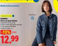 ESMARA Veste en jean femme