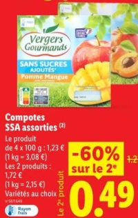 Compotes SSA assorties