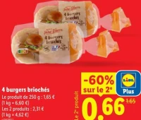 4 burgers briochés
