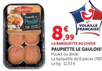 PAUPIETTE LE GAULOIS (Poulet ou dinde)