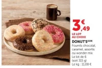 DONUT'S Fourrés chocolat, caramel, assortis ou wonder mix