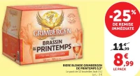 BIERE BLONDE GRIMBERGEN DE PRINTEMPS 5,5° (Pack de 12)