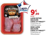 LAPIN ENTIER DECOUPE LOEUL ET PIRIOT