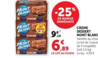 CREME DESSERT MONT BLANC Variétés au choix