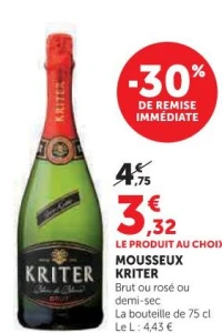 MOUSSEUX KRITER (Brut ou rosé ou demi-sec)