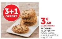 3 COOKIES + 1 OFFERT Parfums au choix