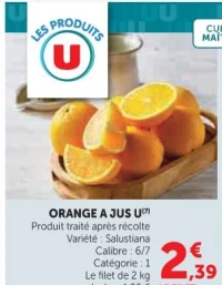 Orange à jus U (Variété Salustiana)