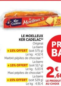 Le Moelleux Ker Cadelac (Original, Marbré ou Maxi pépites)
