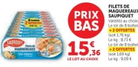 Filets de Maquereaux Saupiquet (Variétés au choix)