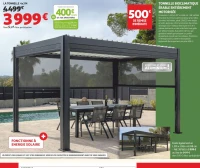 Tonnelle bioclimatique érable entièrement motorisée