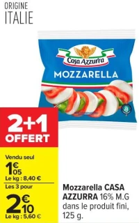 Mozzarella CASA AZZURRA 16% M.G
