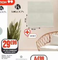 Lot de 4 panneaux autocollants