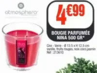 Bougie parfumée Nina 500 gr