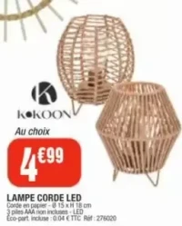 Lampe corde LED
